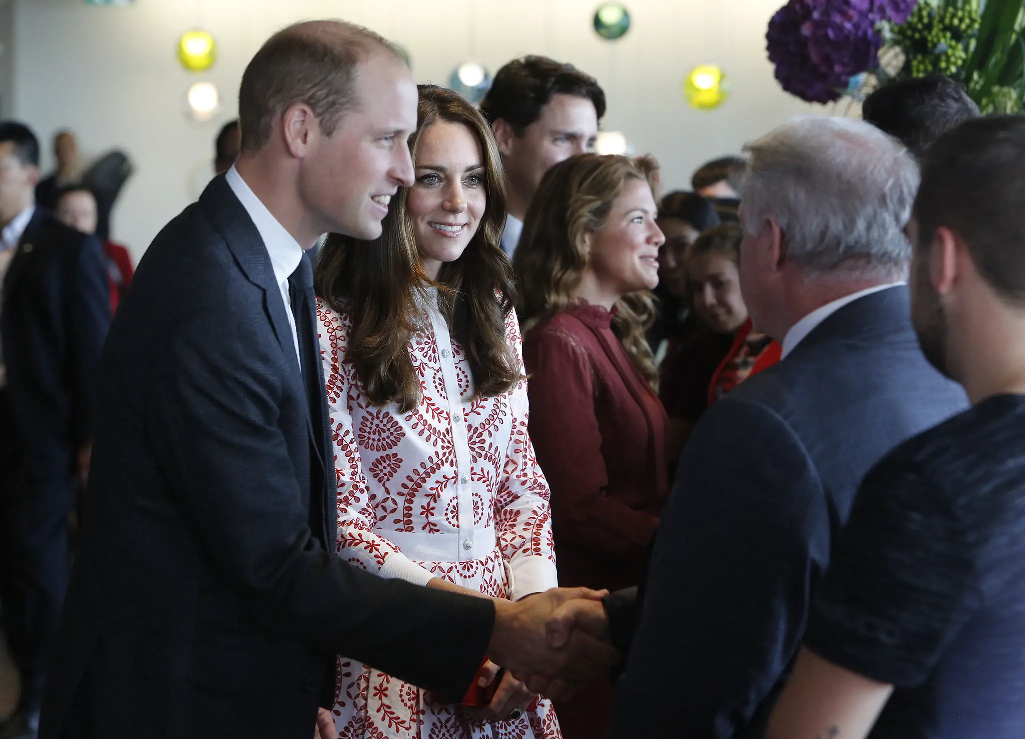 The Duke and Duchess of Cambridge at reception