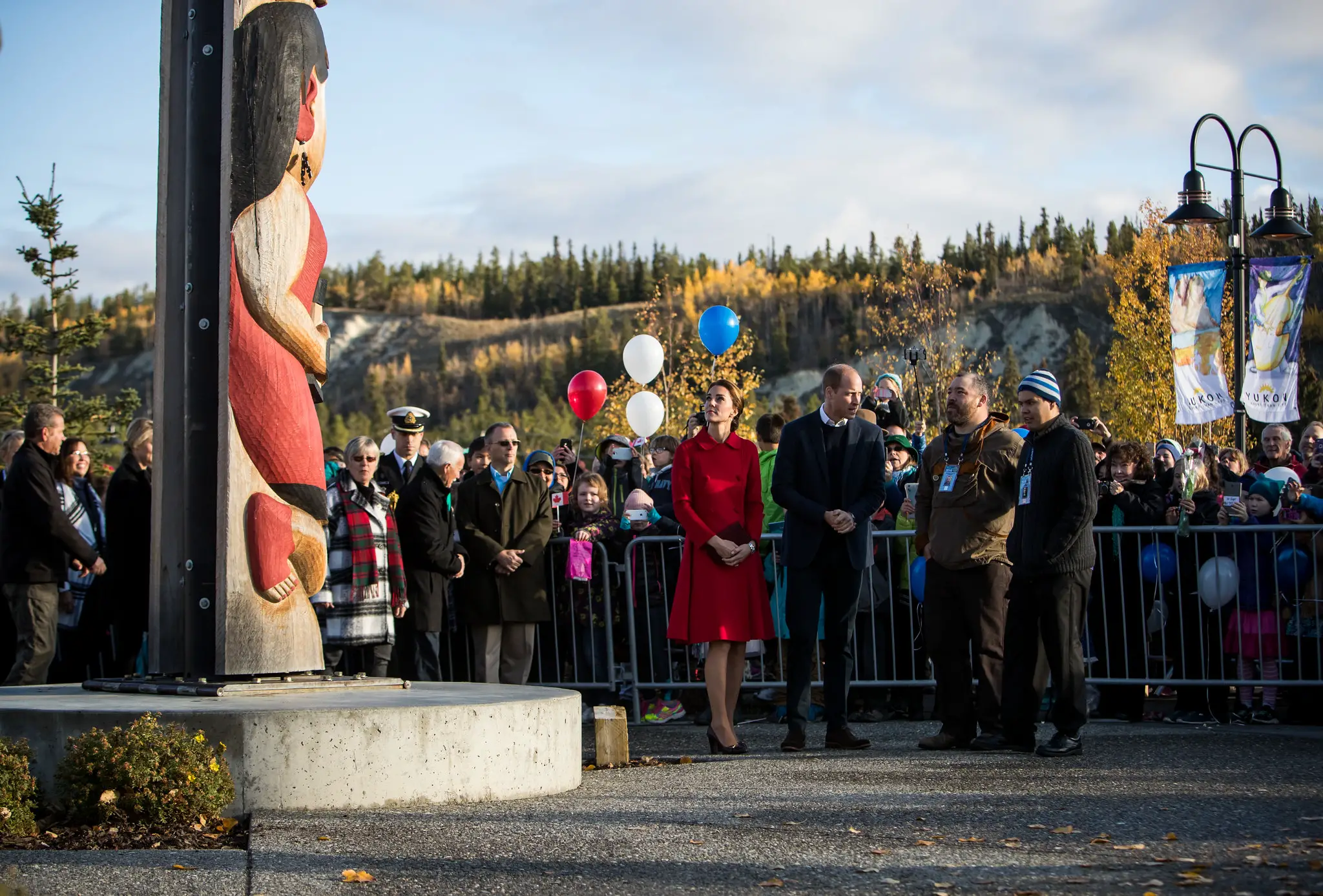 The Duke and Duchess of Cambridge attended a party at the Totem Pole in Yukon