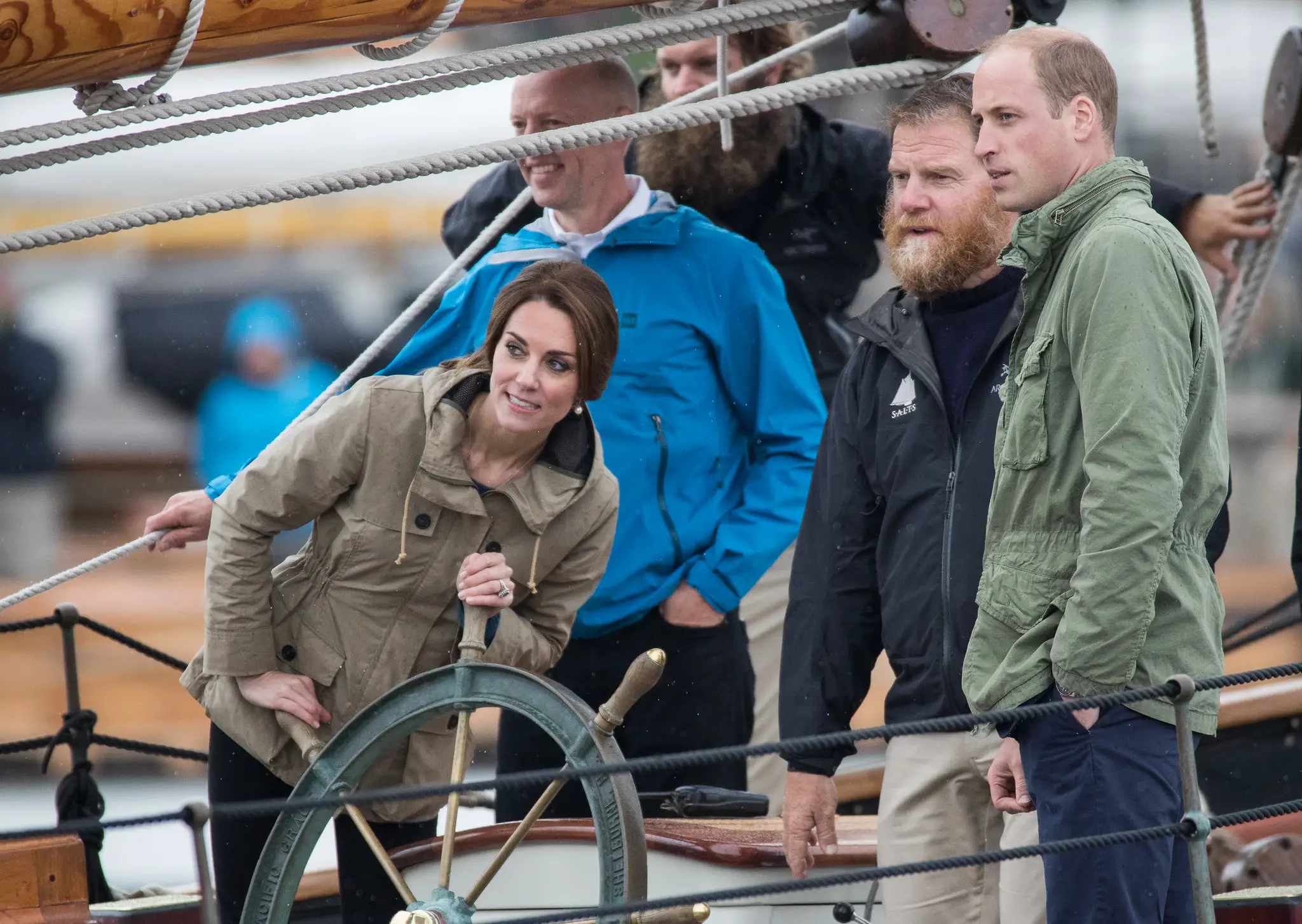 The Duke and Duchess of Cambridge on boat fishing