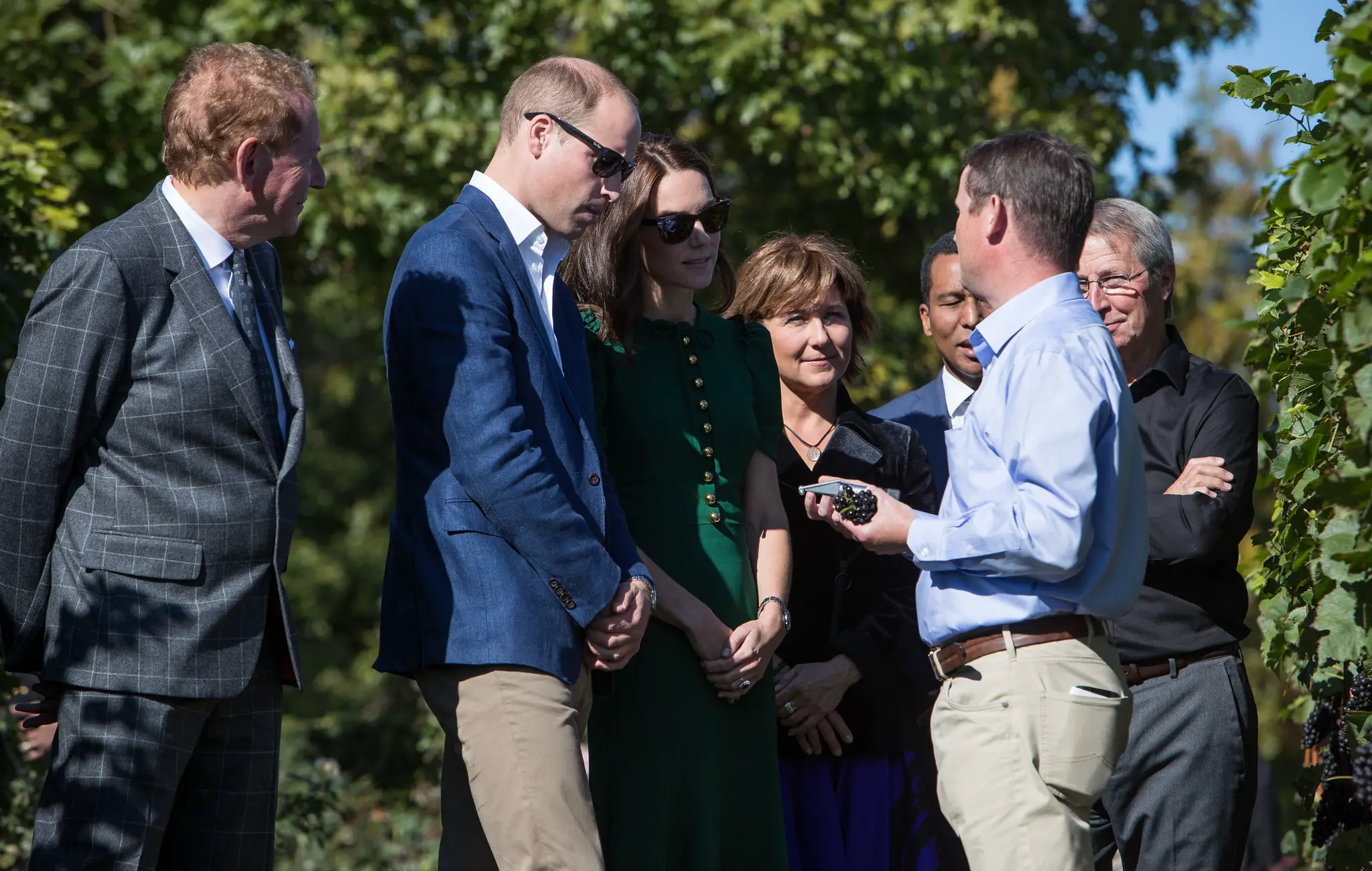 The Duke and Duchess of Cambridge tourd the vineyyard in kelowna