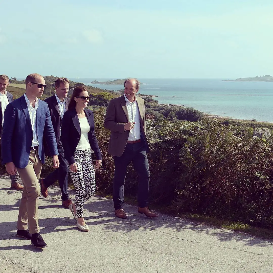 The Duke and Duchess of Cambridge visited Isles of Scilly in 2016 