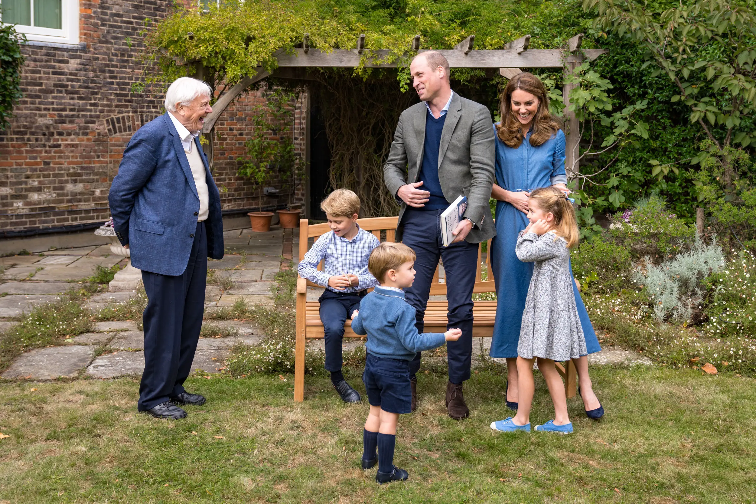 The Duke and Duchess of Cambridge introduced Prince George, Princess Charlotte and Prince Louis to Sir David Attenborough