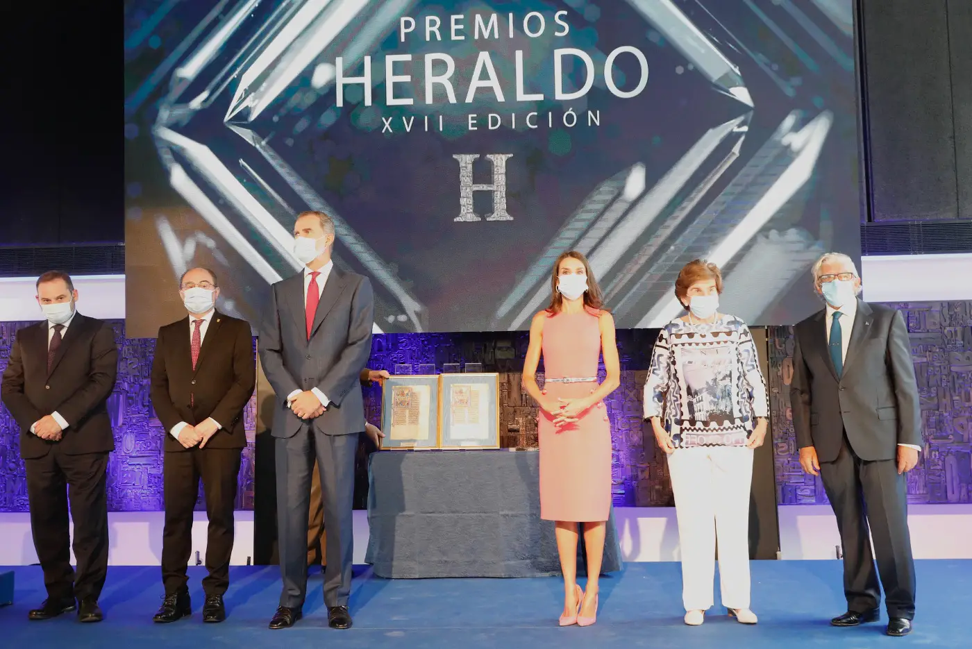 King Felipe and Queen Letizia Heraldo de Aragón's 125th anniversary event