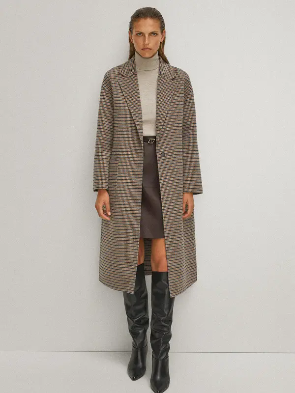 Massimo Dutti Handcrafted Checked Wool Coat | RegalFille | Duchess Kate