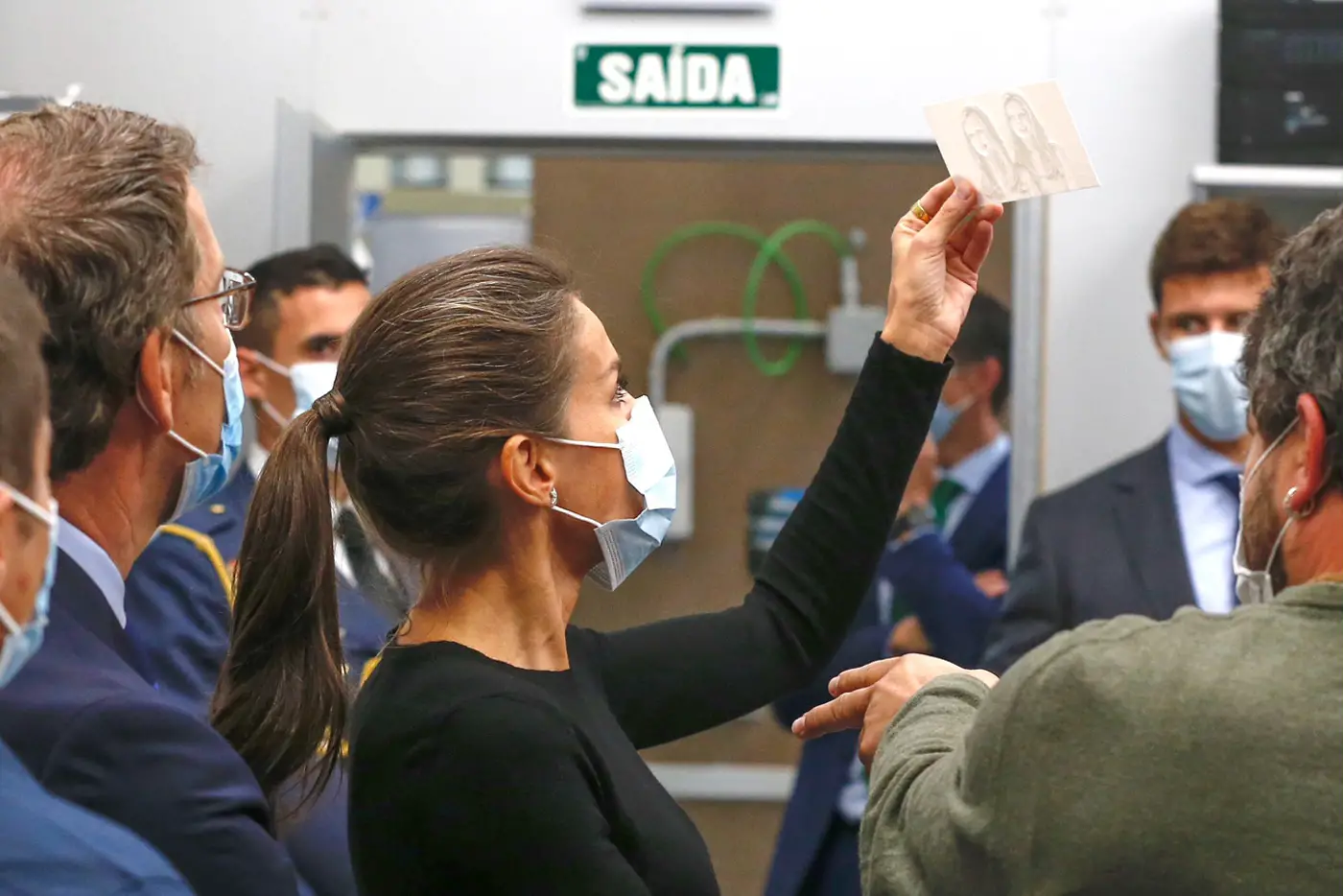 Queen Letizia at the vocational trianing course opening
