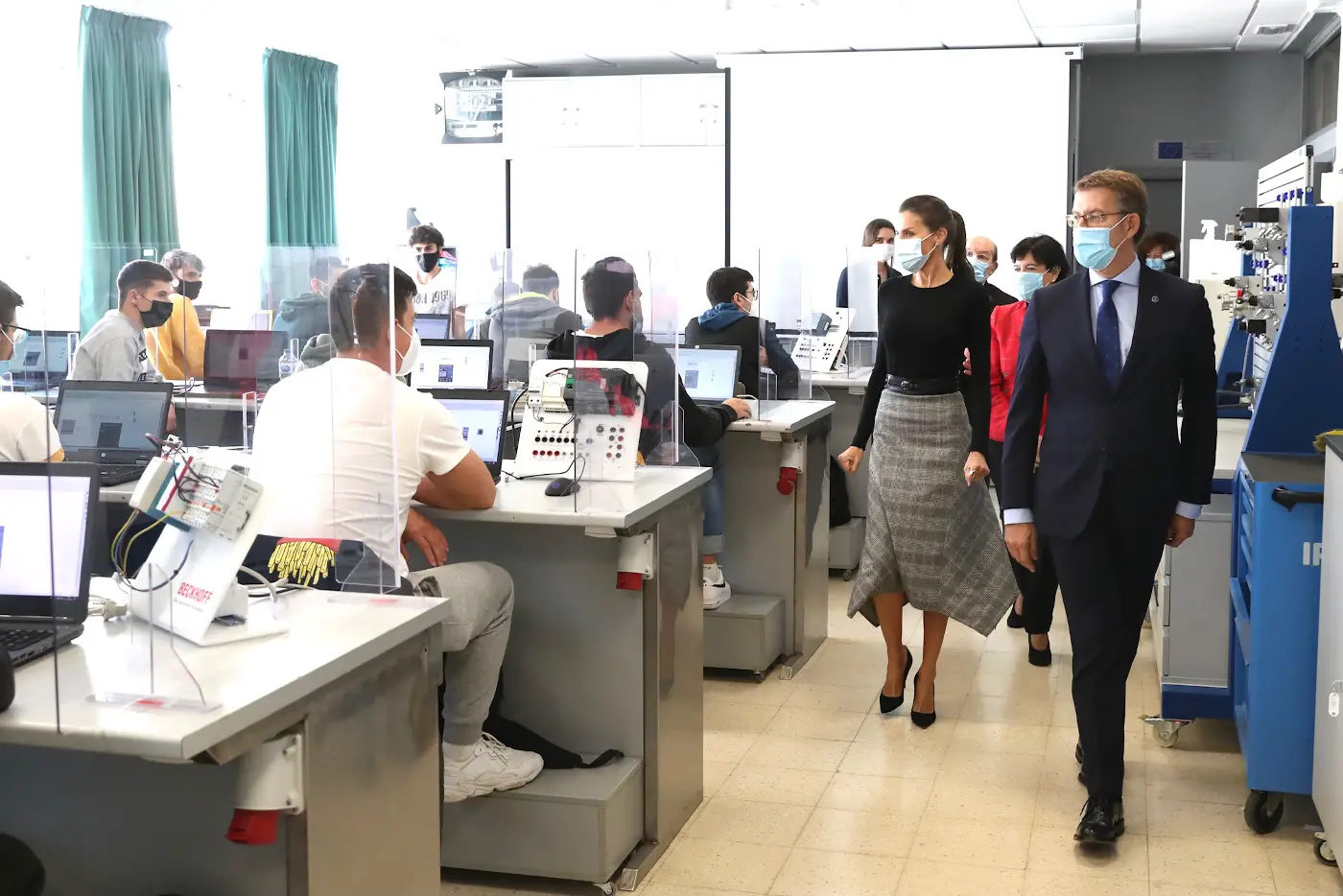 Queen Letizia toured the vocational course center