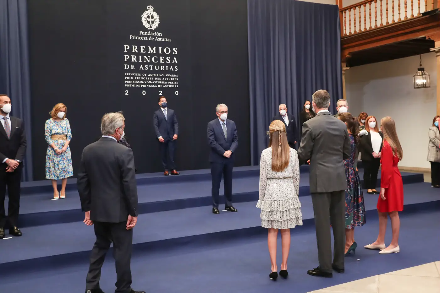 Spain Royals meeting the winners of Princess of Asturias Awards