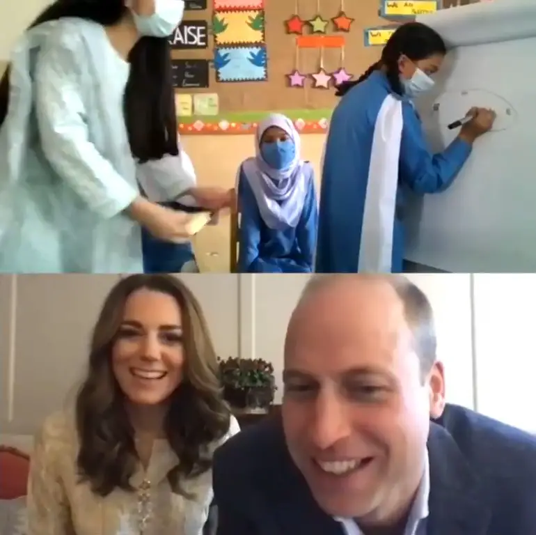 The Duke and Duchess of Cambridge called the staff and students of Islamabad College for Girls