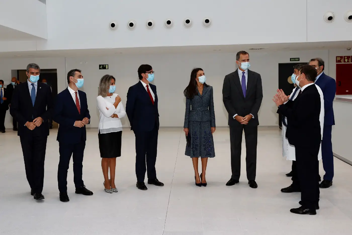 King Felipe and Queen Letizia during the tour of the new Toledo University Hospital