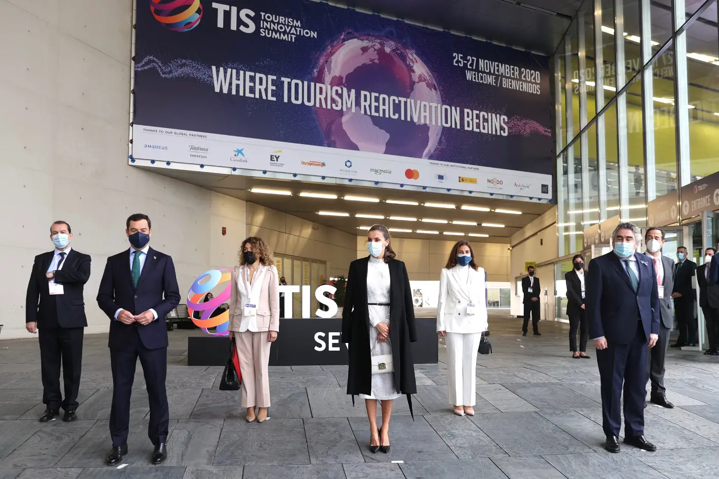 Queen Letizia of Spain brought back her Ana Cherubina Didi Dress for Tourism summit