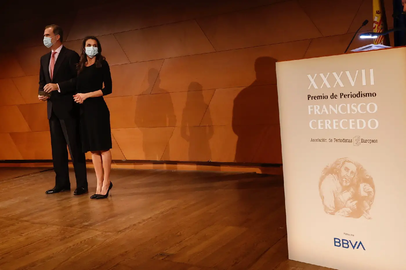 Queen Letizia wore Emporio Armani dress at Francisco Cerecedo Journalism Award