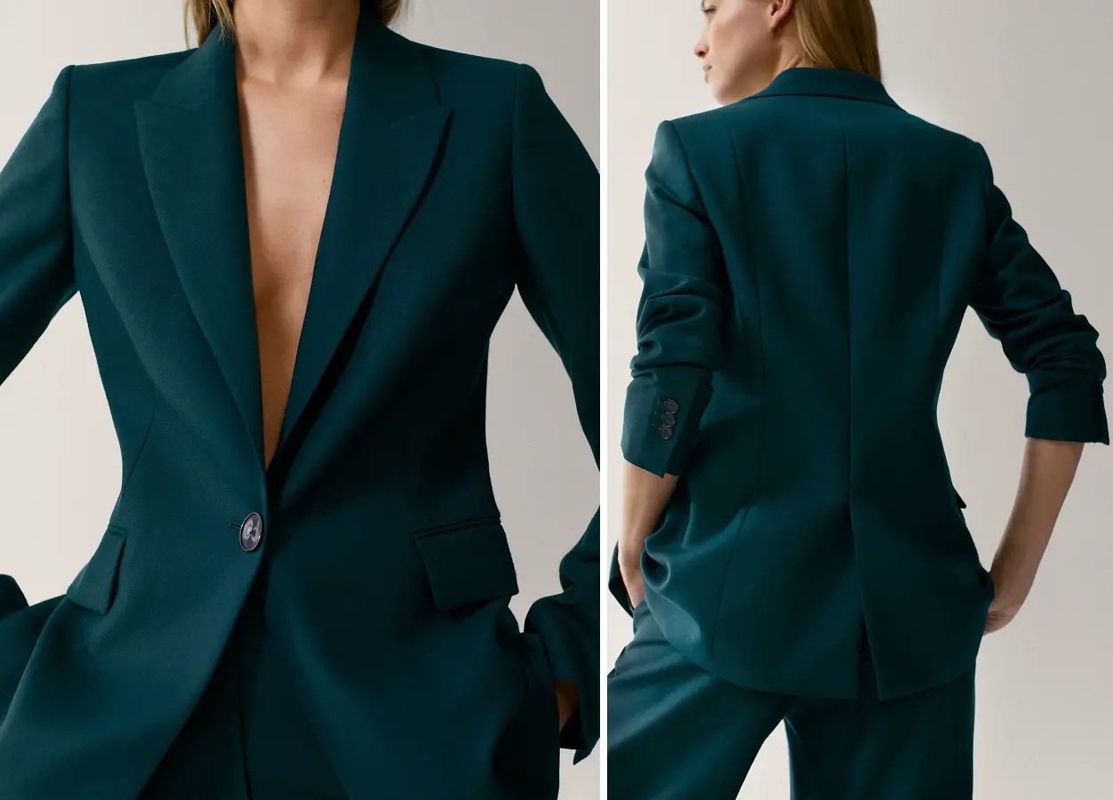 The Duchess of Cambridge wore Massimo Dutti Flannel Blazer in November 2020