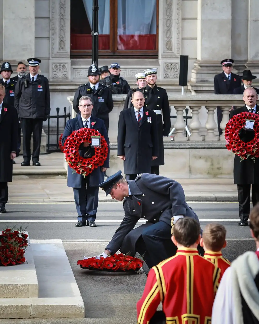 The Duke Cambridge laid wreath at Cenotaph on 2020 Remembrance Sunday Service