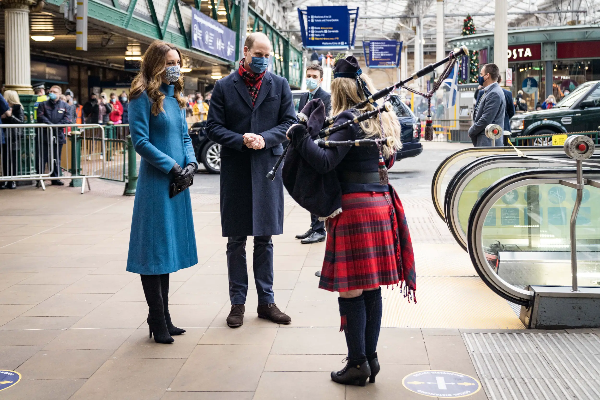 The Duke and Duchess of Cambridge arrived in Edinburgh for Royal Train Tour