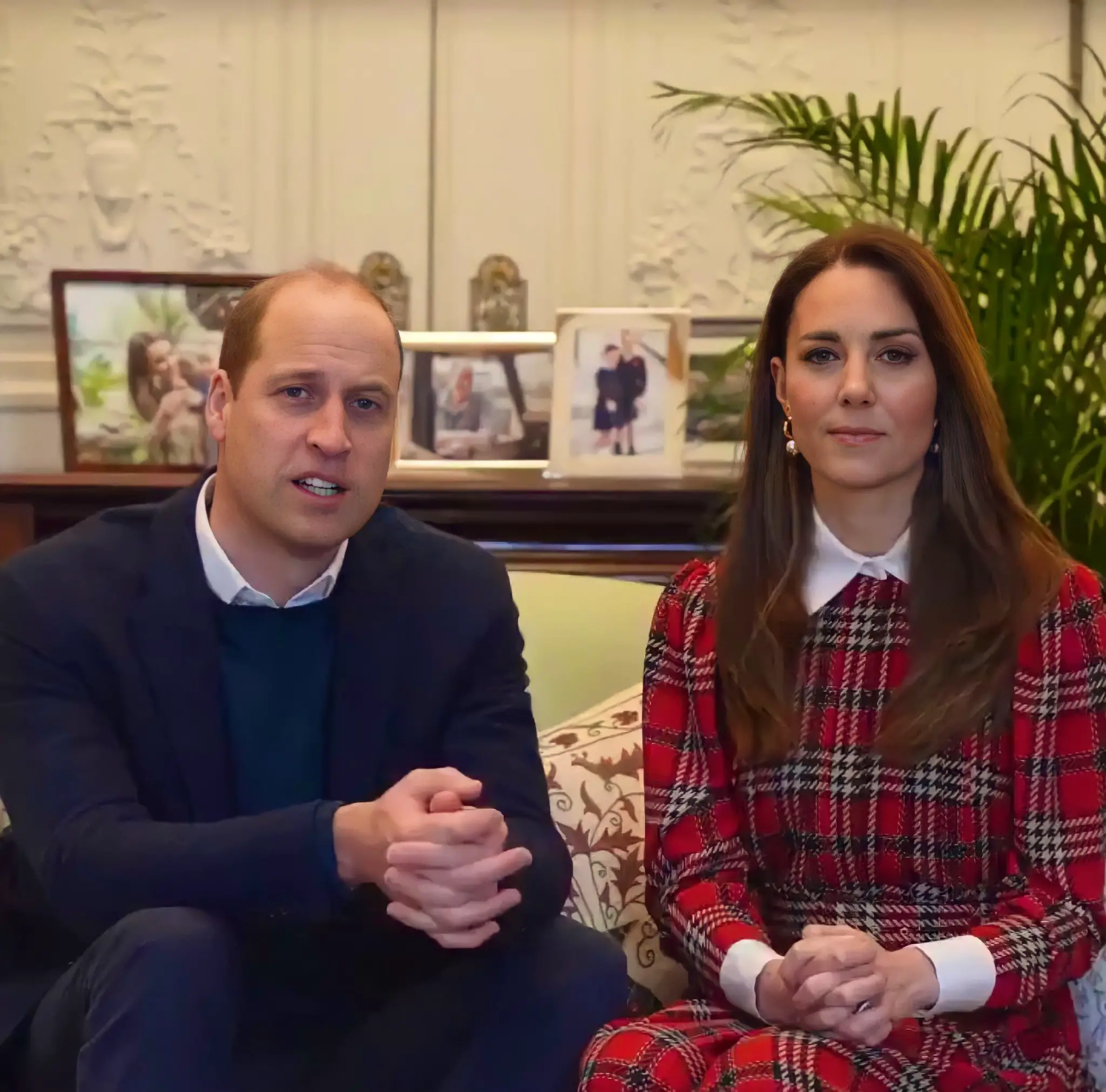The Duke and Duchess of Cambridge marked Burns Night with a video message to NHS frontline workers