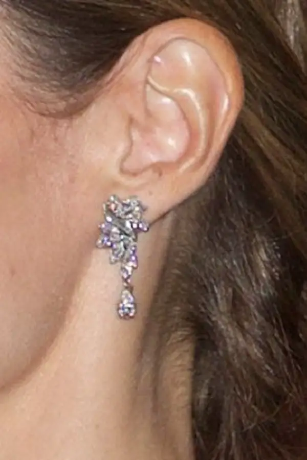 Queen Letizia of Spain wore a pair of sparkling diamond earrings at the Princess of Asturias Awards in 2014