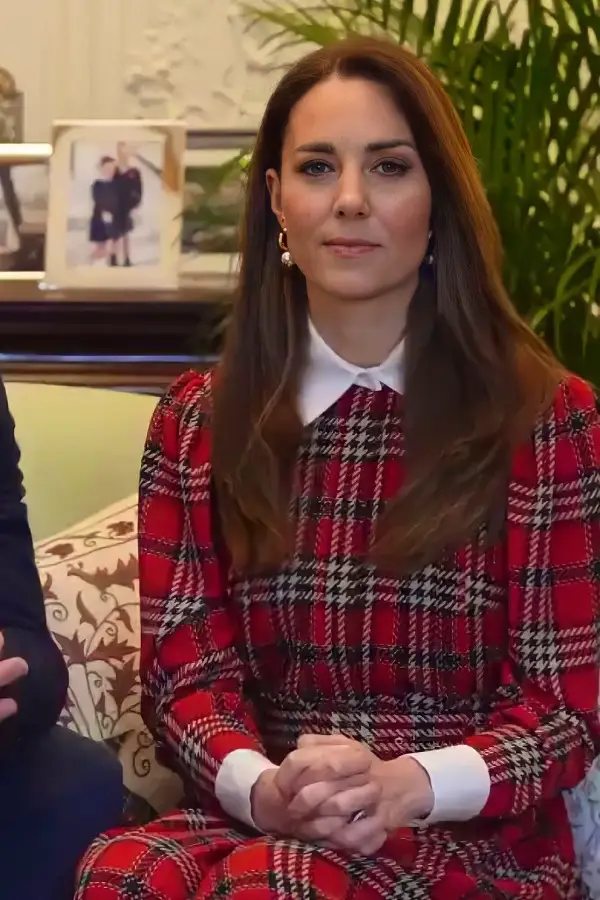 The Duchess of Cambridge chose a festive Emilia Wickstead Tartan dress to mark Burns Night