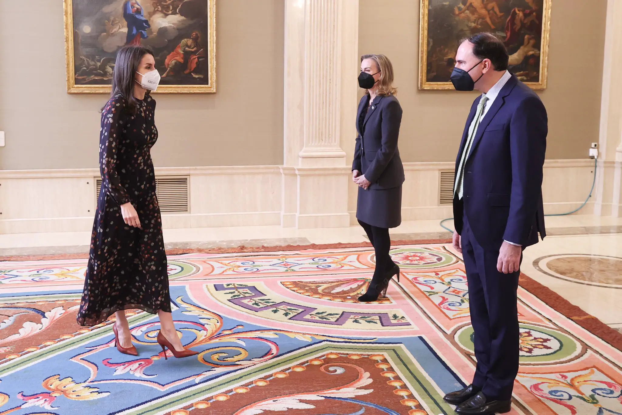 Queen Letizia met with the representatives of the Code.org movement for Europe, Africa, and the Middle East.
