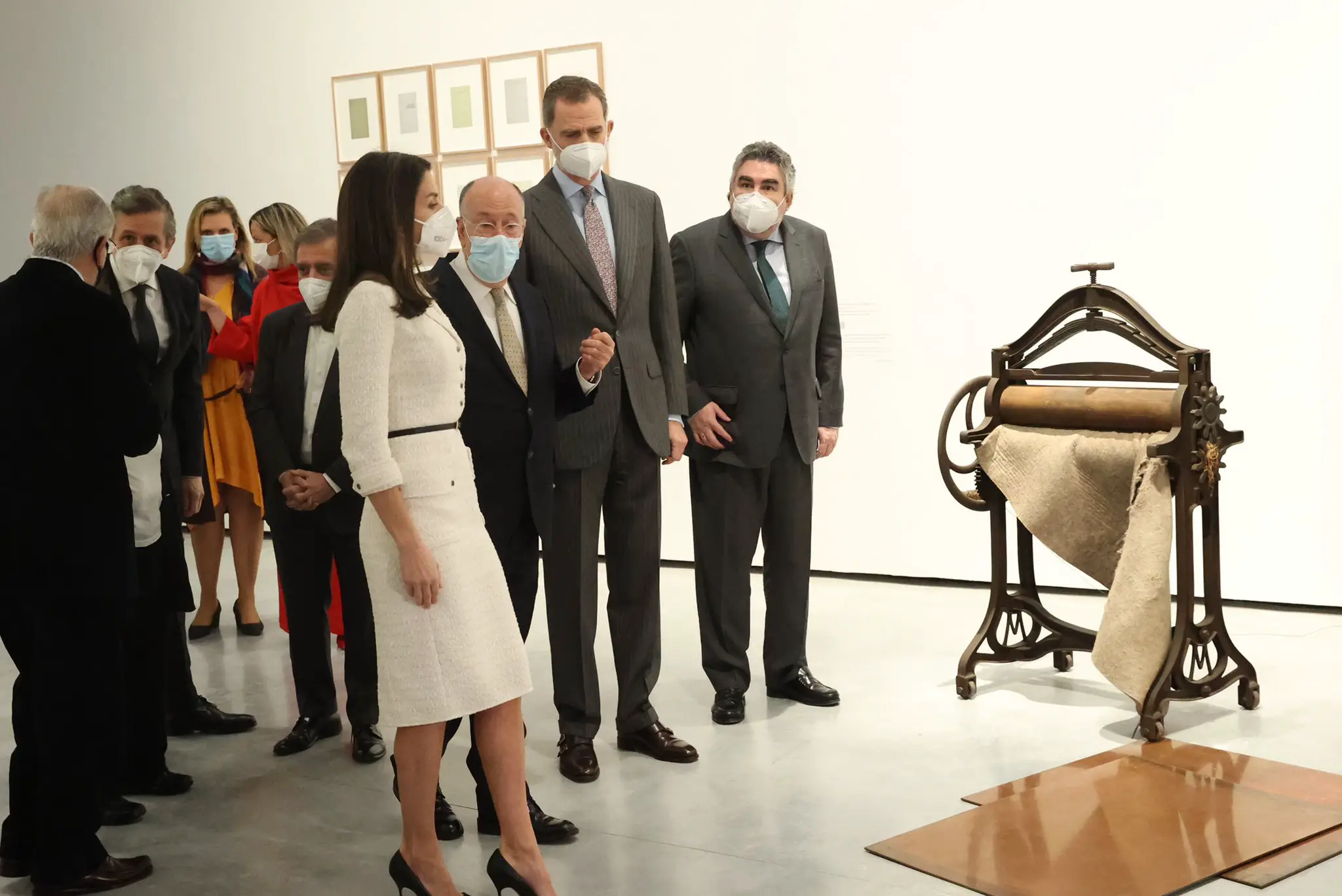 Spanish King Felipe VI and Queen Letizia were visiting Cáceres to inaugurate the Helga de Alvear Foundation museum