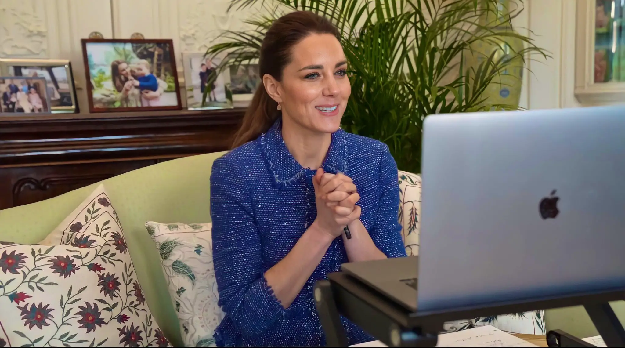 The Duchess of Cambridge praised the teachers and urge them to look after themselves during a video call 