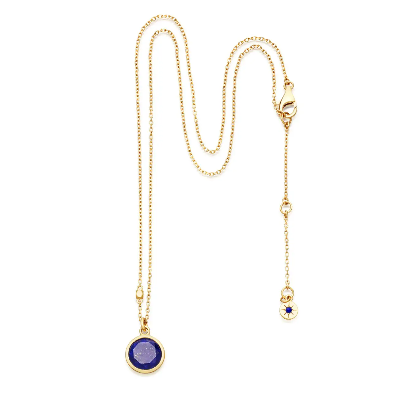 The Duchess of Cambridge wore Astley Clarke Round Stilla Lapis Lazuli Pendant Necklace