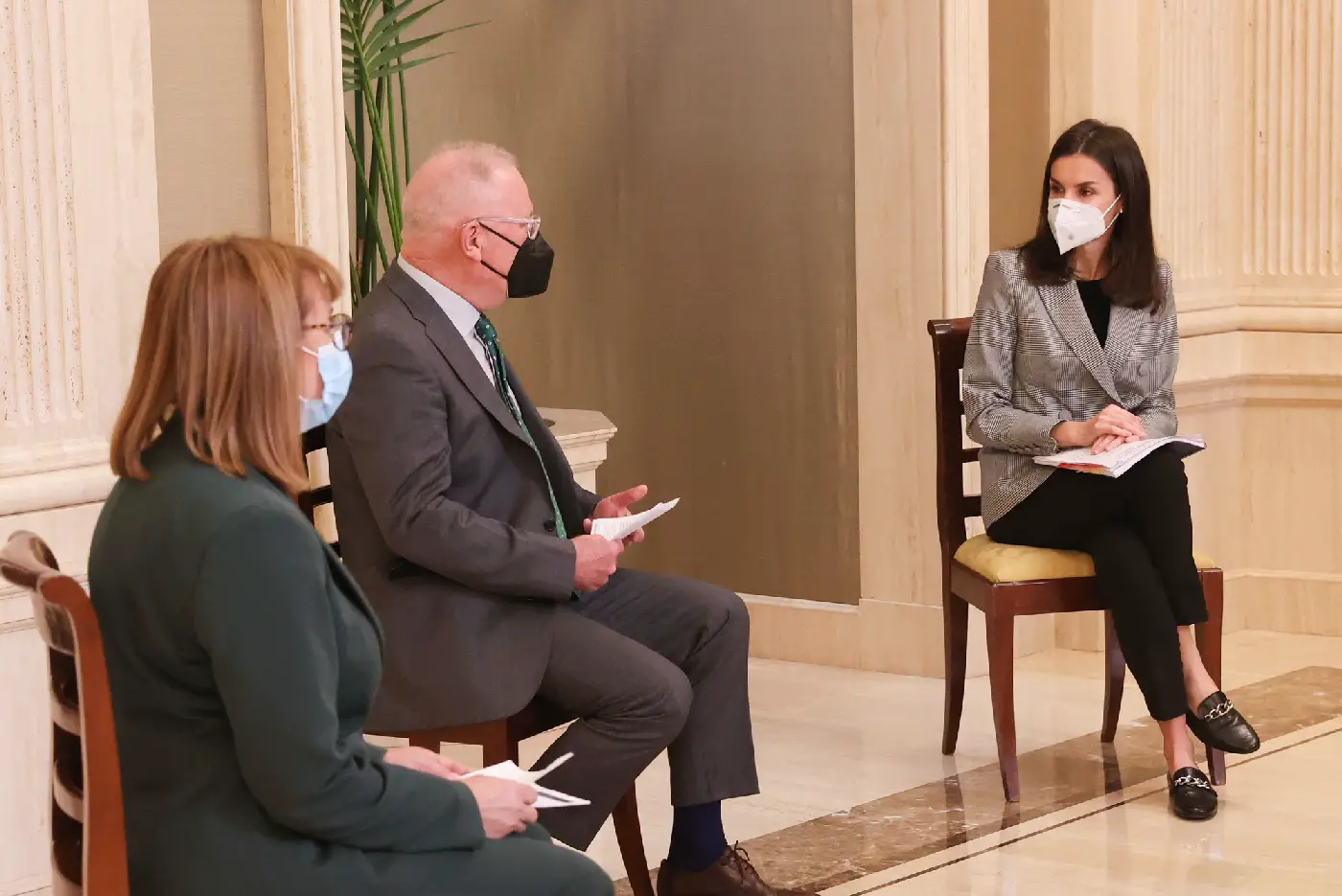 Queen Letizia visited the headquarters of the Confederation to inquire about the situation of the associative movement entities during the pandemic