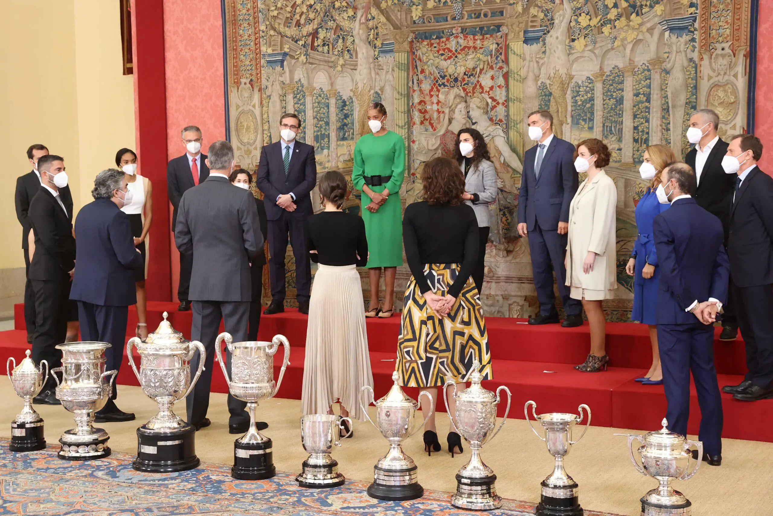 King Felipe and Queen Letizia with the winners of the year.