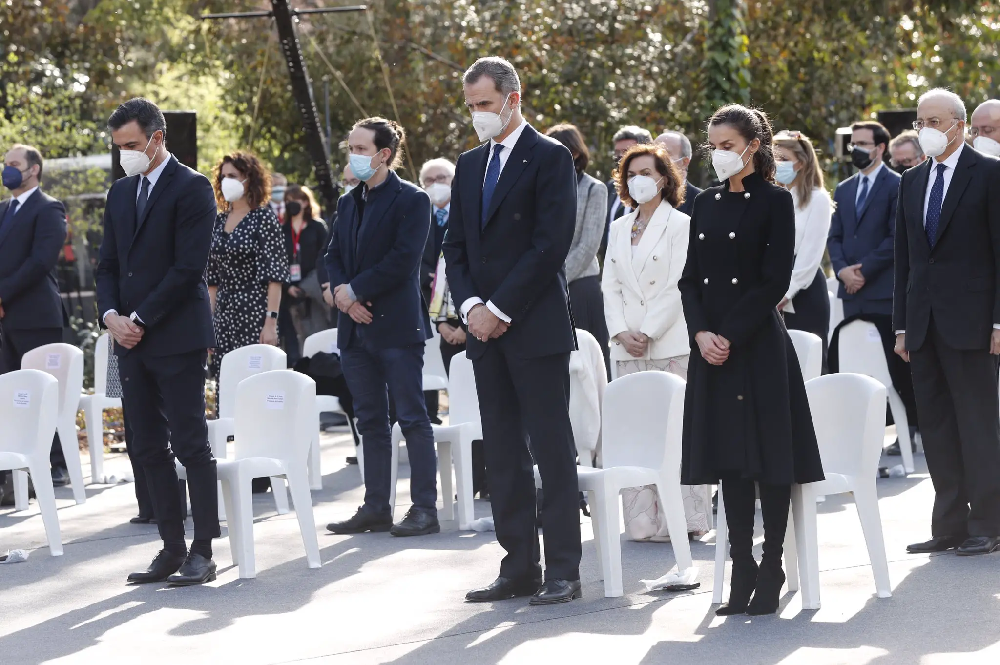 Queen Letizia in all black lookfor Memorial service for the victims of Terrorism