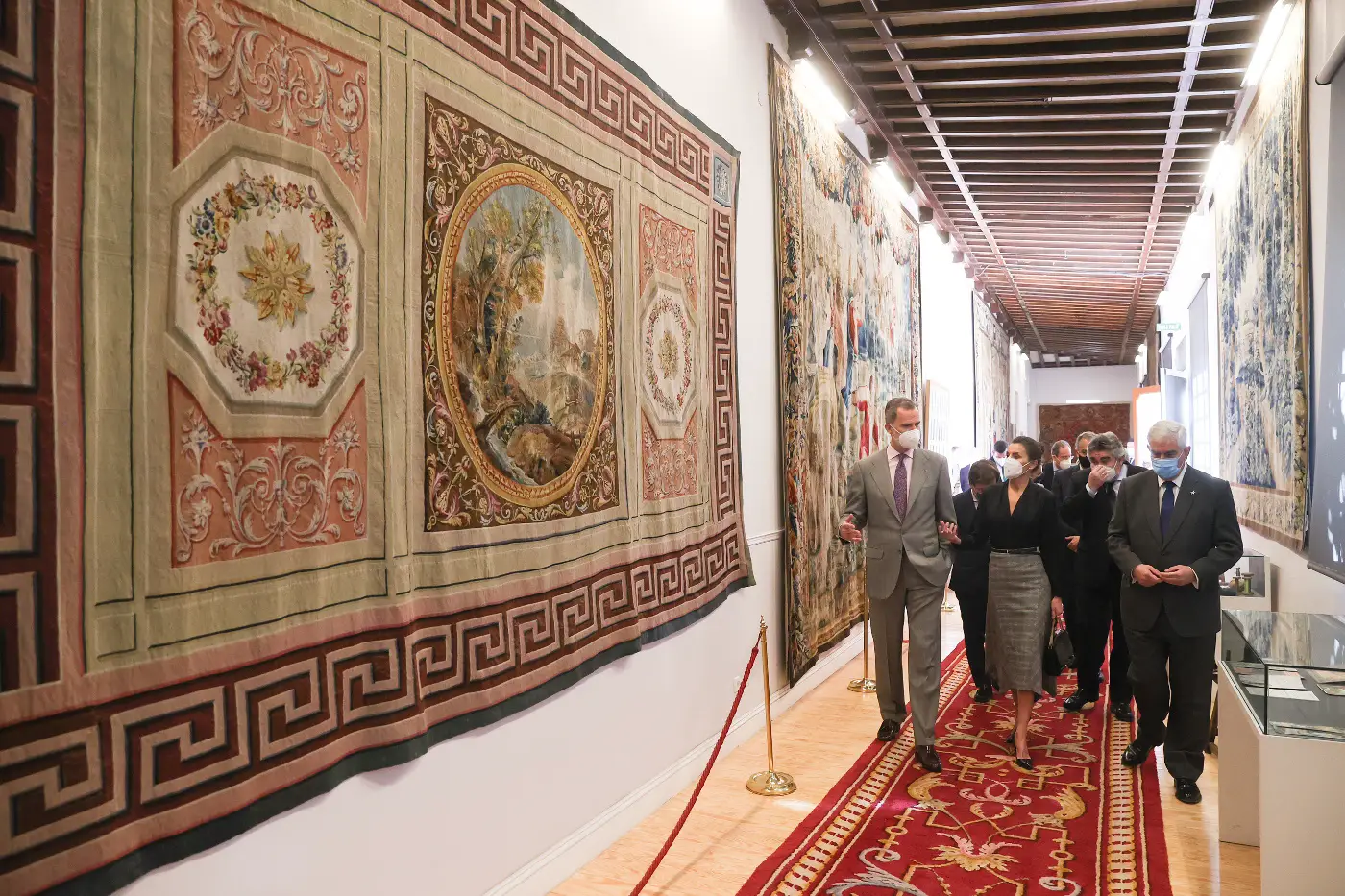 Felipe and Letizia also saw the de Florit's Watercolor gallery of the old Royal Tapestry Factory
