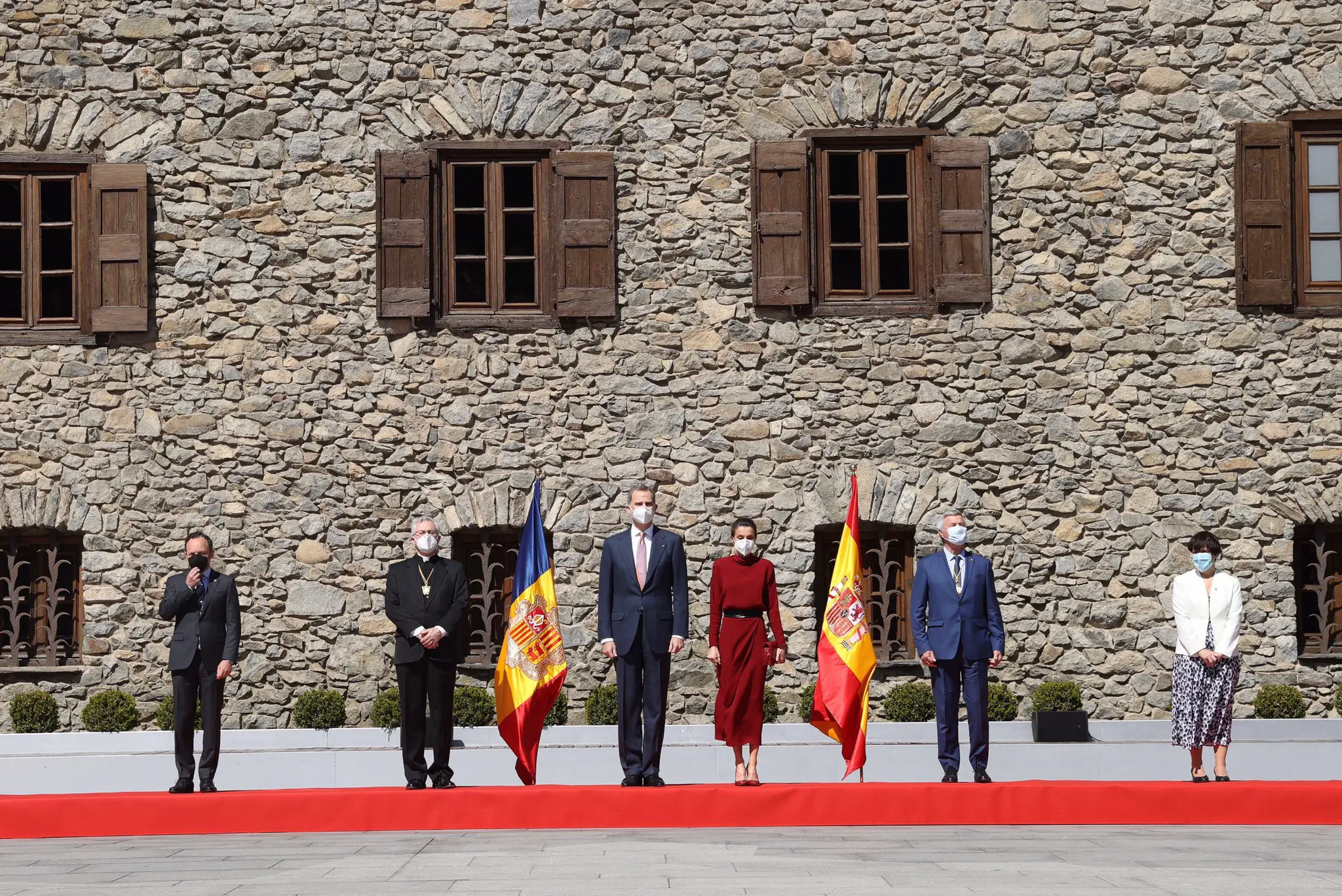 King Felipe and Queen Letizia during the official welcome in Andorra