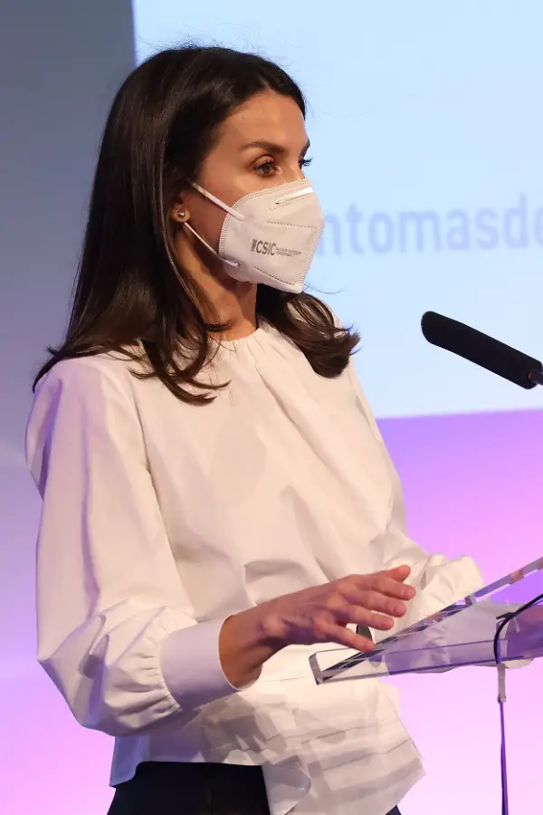 Queen Letizia of Spain speaking at the World Rare Disease Day event