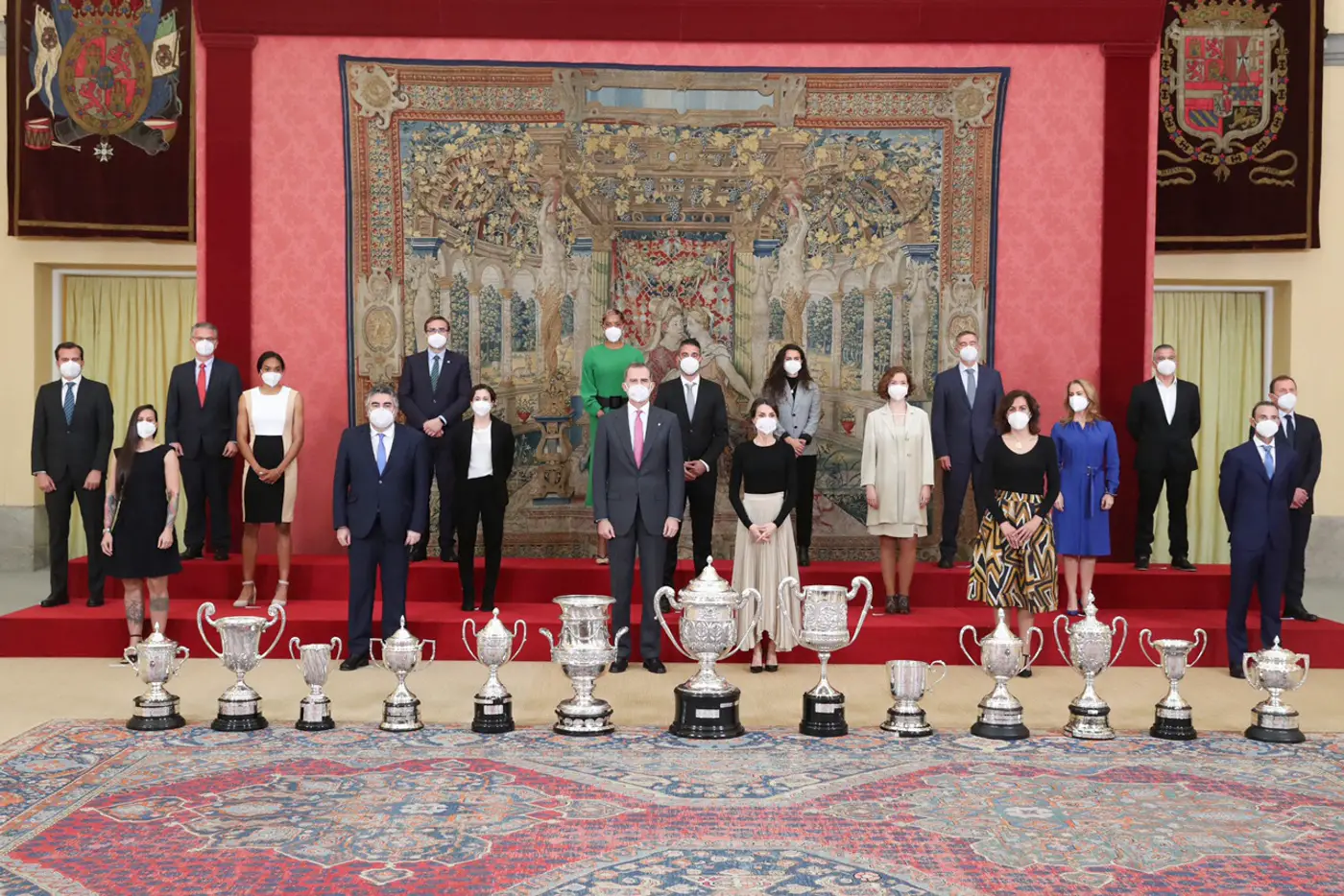 King Felipe and Queen Letizia of Spain presented the annual National Sports Awards at the Royal Palace of El Pardo in Madrid