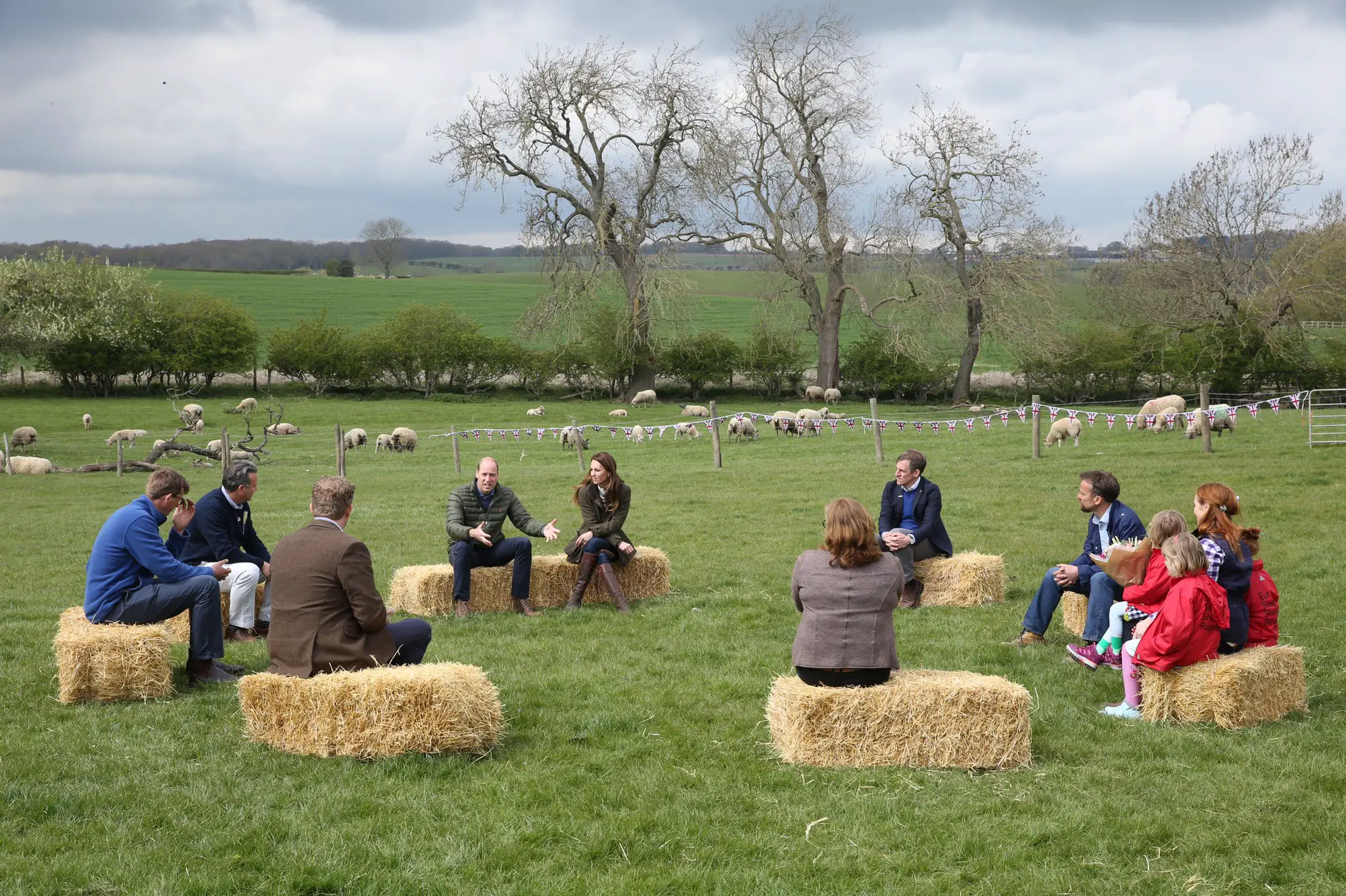 The Duke and Duchess of Cambridge joined a discussion with seven farmers from across North Yorkshire and County Durham