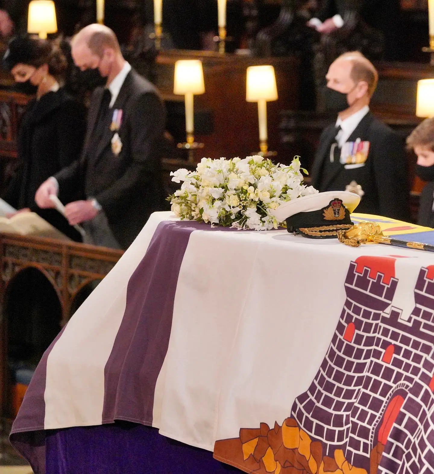 The Duke’s coffin was lowered into Royal Vault in a private moment.