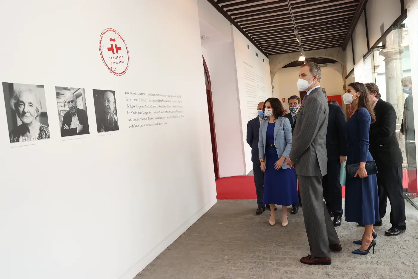 King Felipe and Queen Letizia during the tour of University of Alcalá on Internatinal Book Day