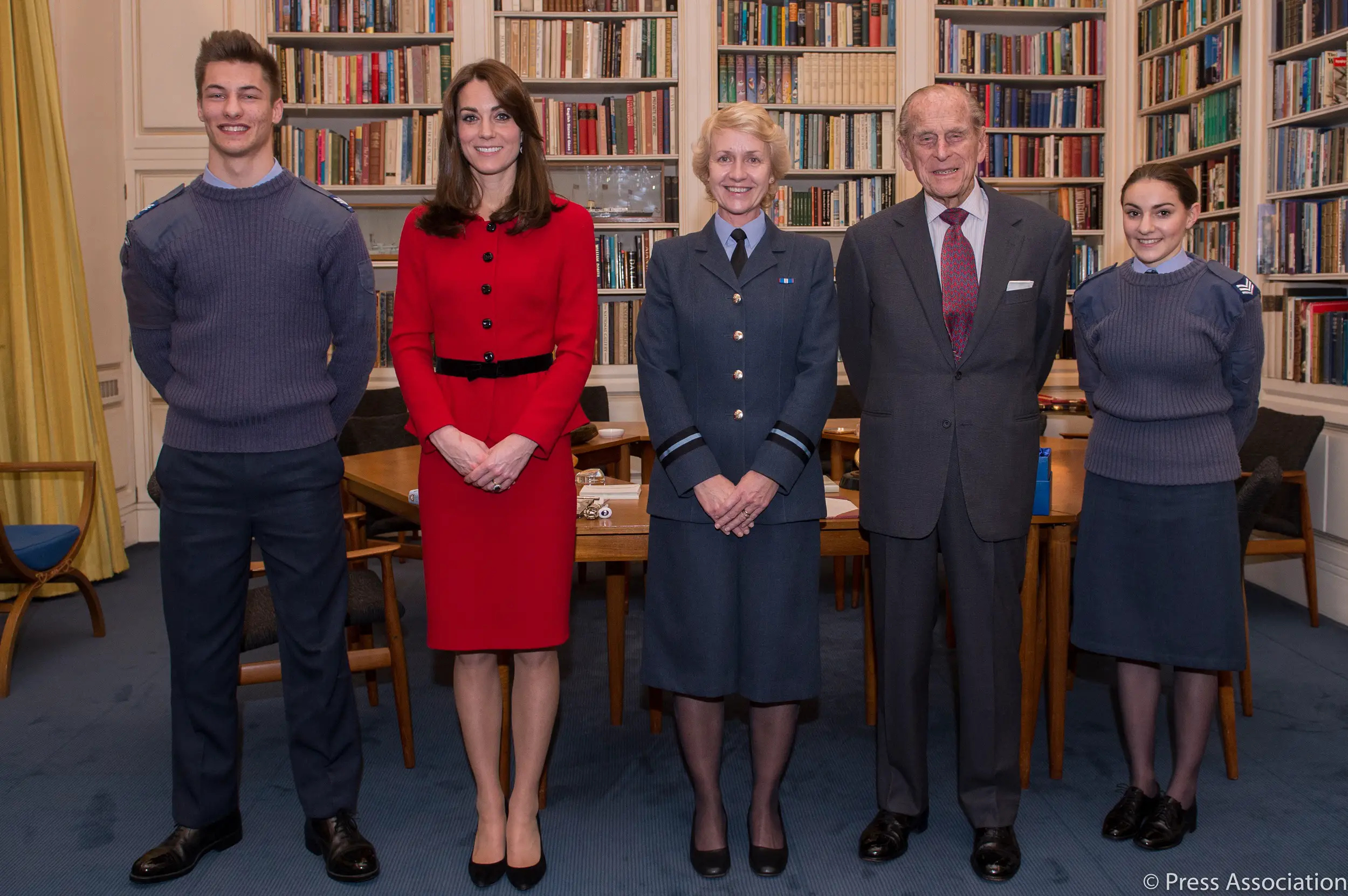 The Duchess of Cambridge took the RAF Air Cadets patronage from Prince Philip in December 2015