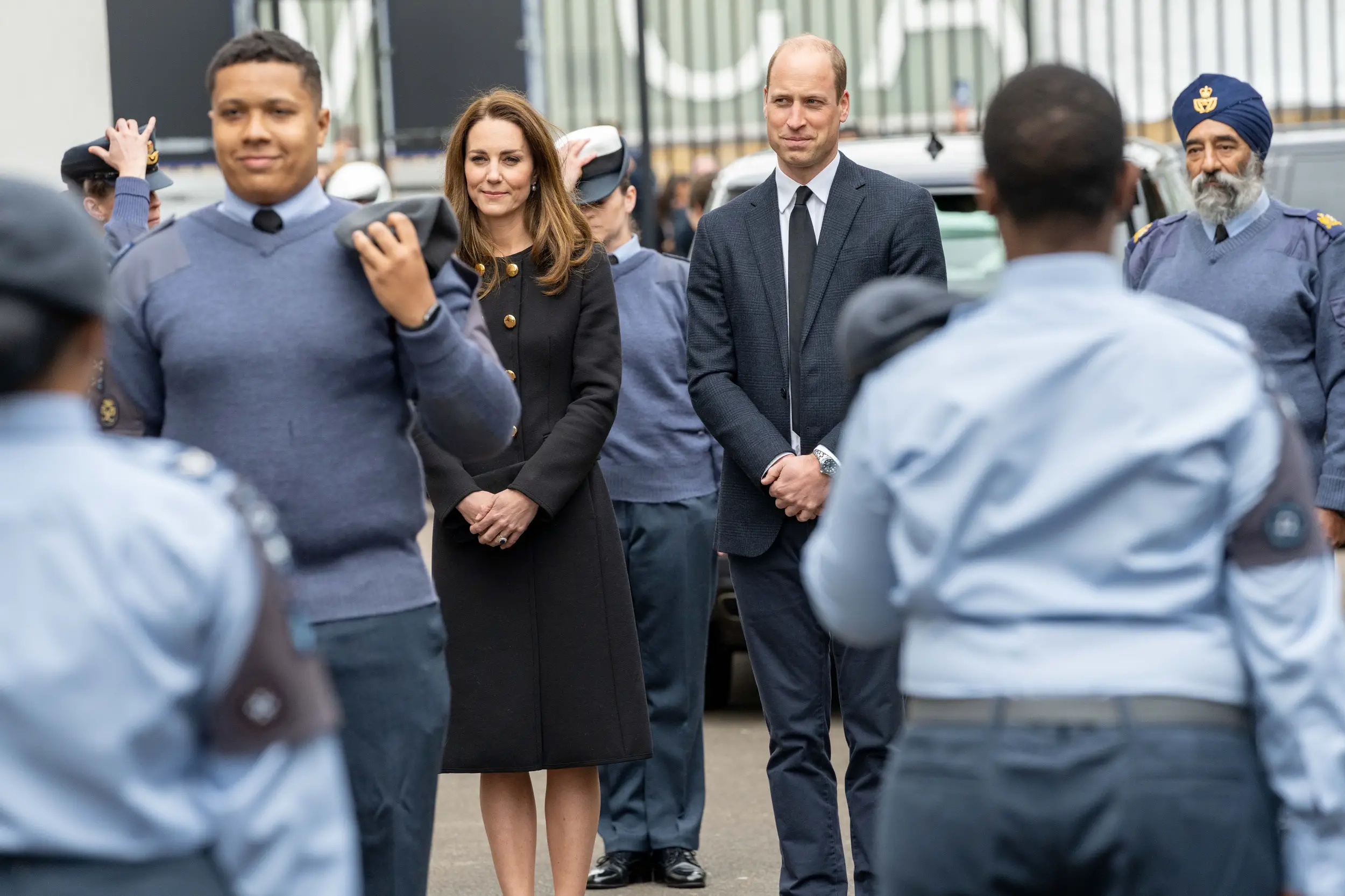The Duke and Duchess of Cambridge paid tribute to the Prince Philip by visiting Air Cadets