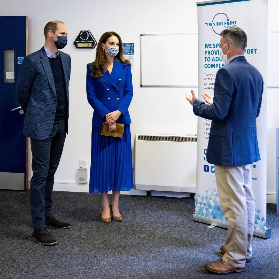 The Duke and Duchess of Cambridge spoke with individuals supported by Turning Point Scotland's (TPS) Turnaround service
