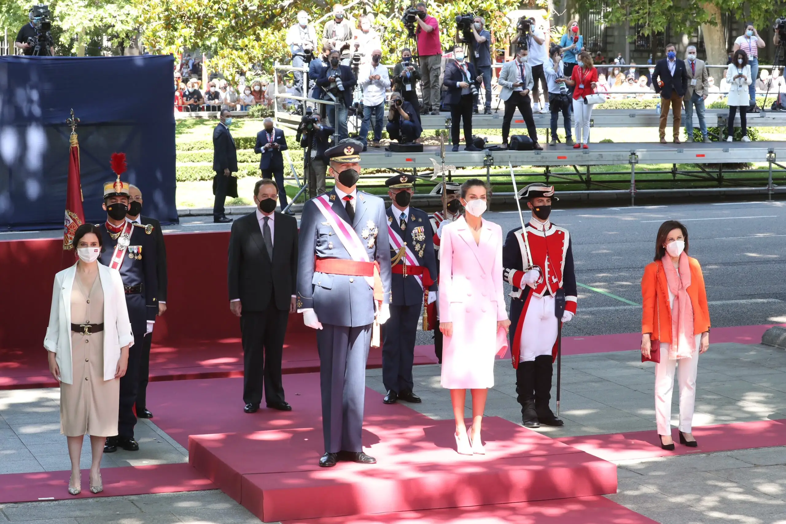 Felipe and Letizia of Spain attended the Armed Forces Day celebration 