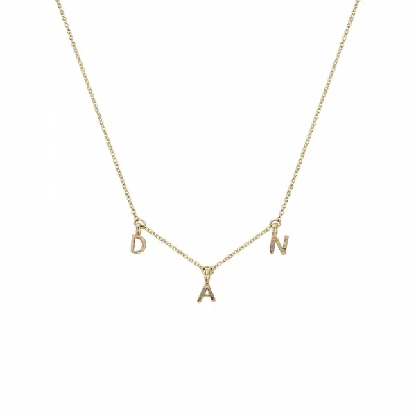 The Duchess of Cambridge wore Daniella Draper Gold Fixed Alphabet Necklace