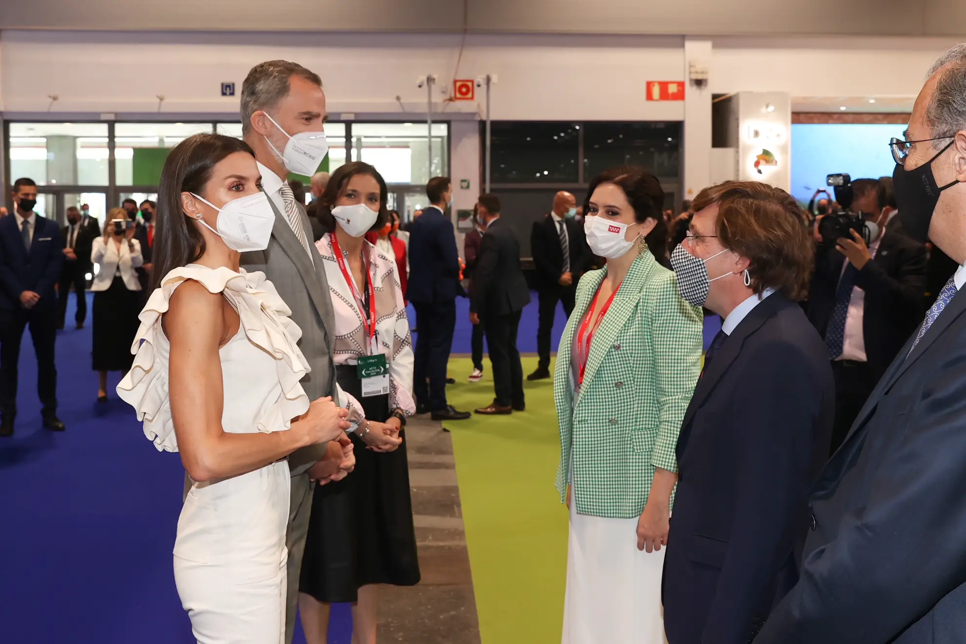 Queen Letizia of Spain chose white IQ Collection jumpsuit for FITUR