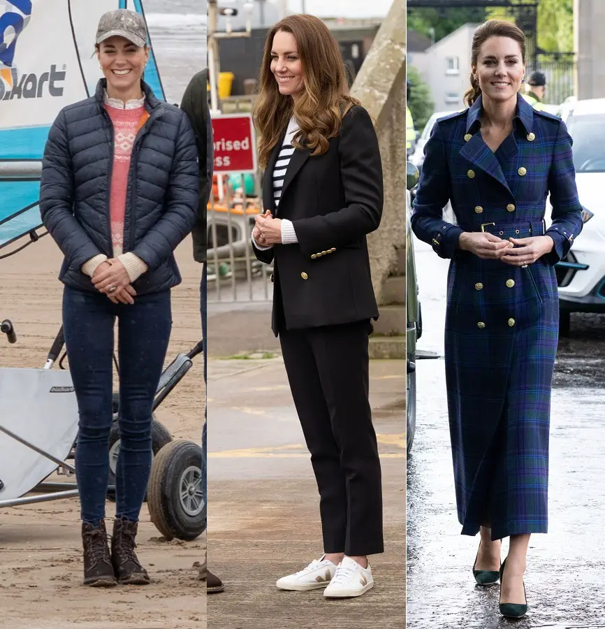 Duchess of Cambridge in Blue to Conclude the Scotland Tour