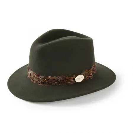 Hick BRown The Suffolk Fedora in Olive Green