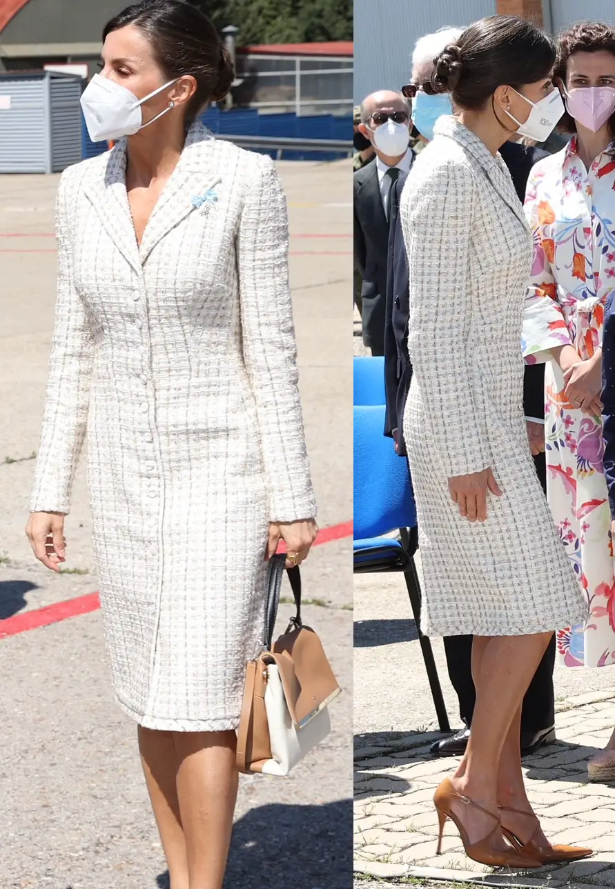 Queen Letizia wore Felipe Varela Dress to the Christening of Princess Leonor in 2006