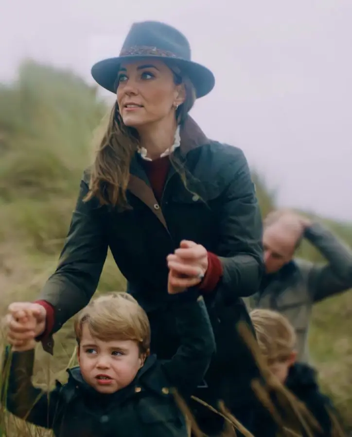 The Duchess of Cambridge was seen wearing Hick & Brown The Suffolk Fedora in Olive Green in the family video released to mark her 10th wedding anniversary.