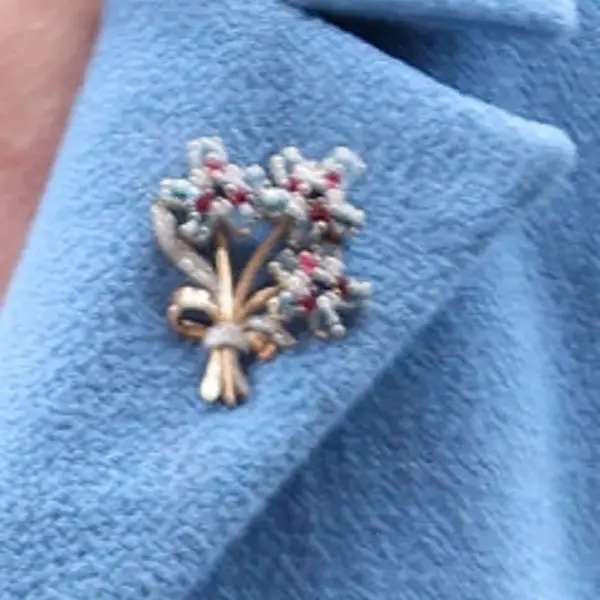 The Duchess of Cambridge wore UFO Floral Brooch
