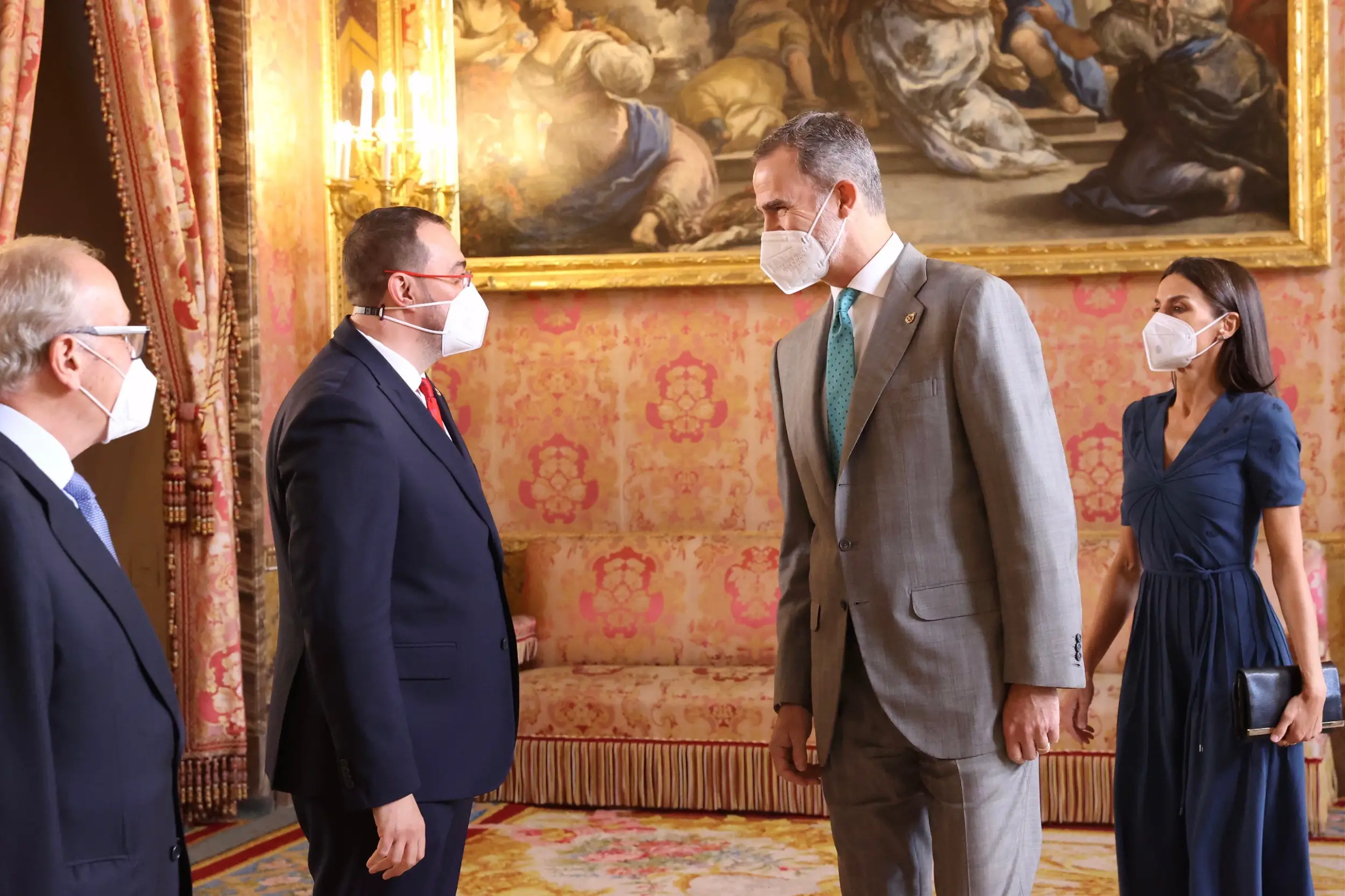 King Felipe and Queen Letizia of Spain at Princess of Asturias Foundation Meeting