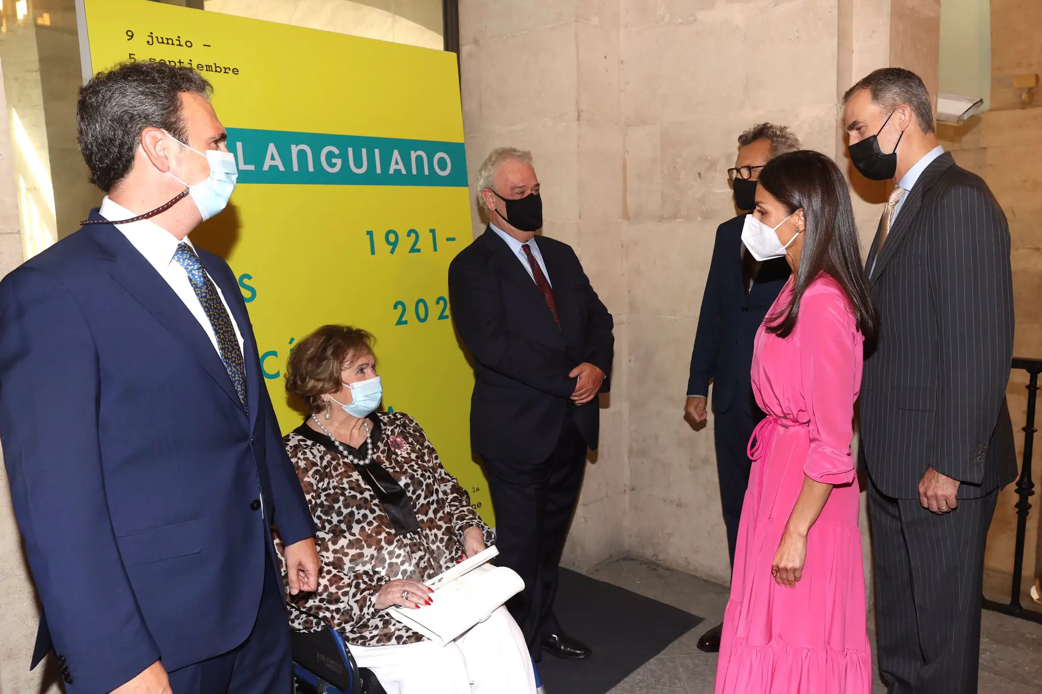 King Felipe and Queen Letizia toured the exhibition and also met with the family members of Luis García Berlanga