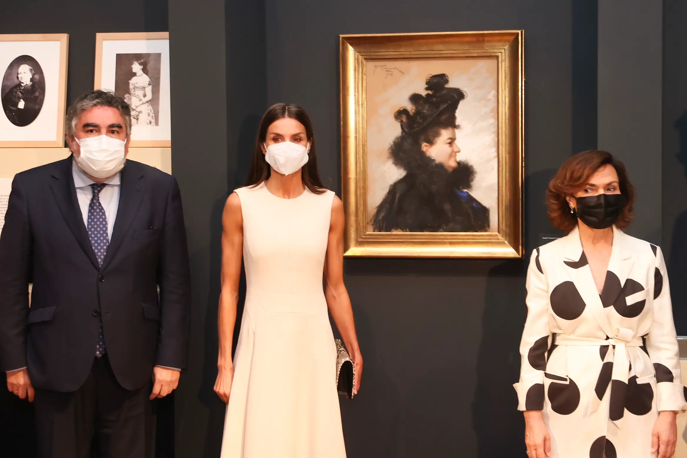 Queen Letizia of Spain presided over the inauguration of "Emilia Pardo Bazán. The challenge of modernity" at the National Library of Spain in Madrid