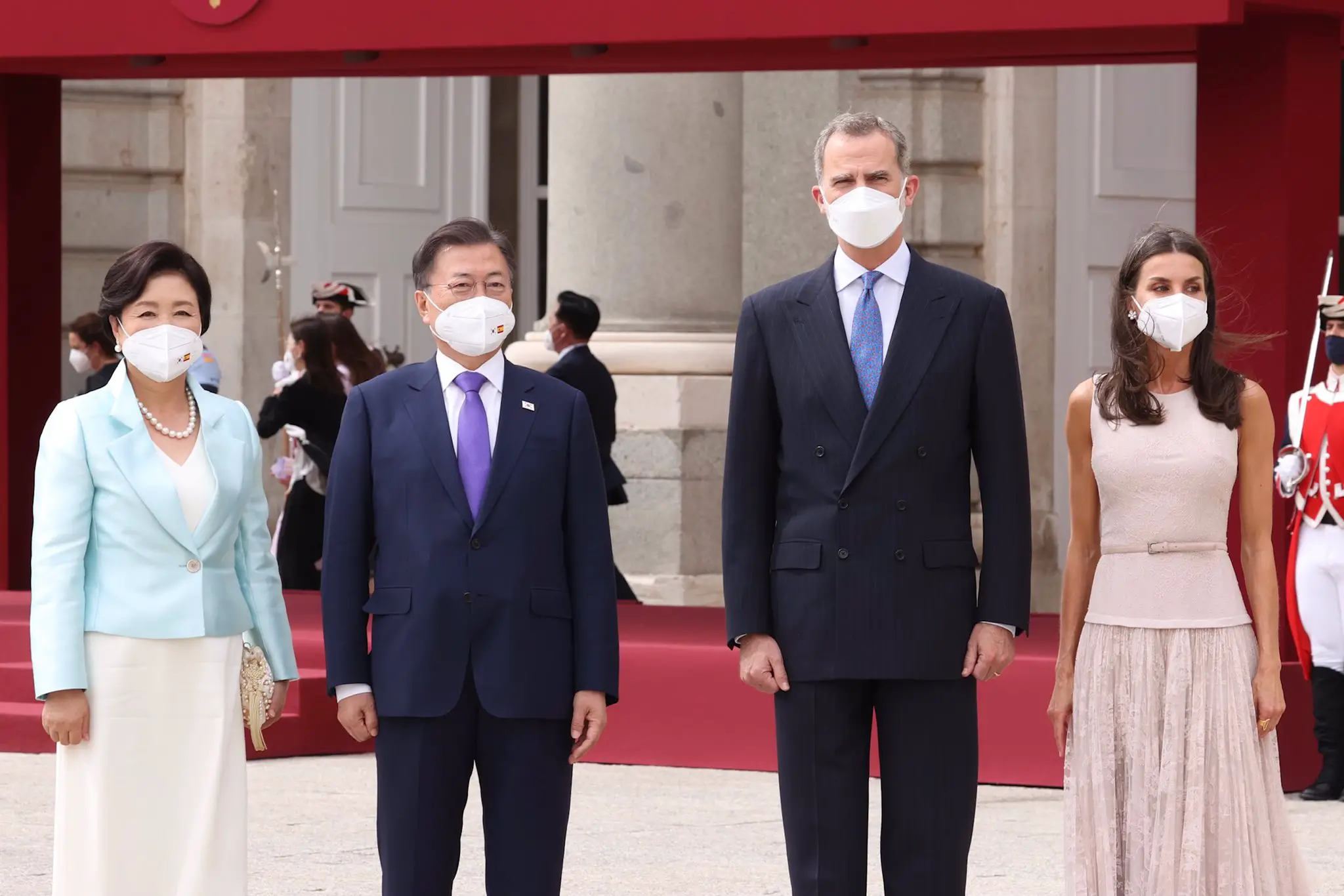 King Felipe and Queen Letizia welcomed South Korean President and First Lady